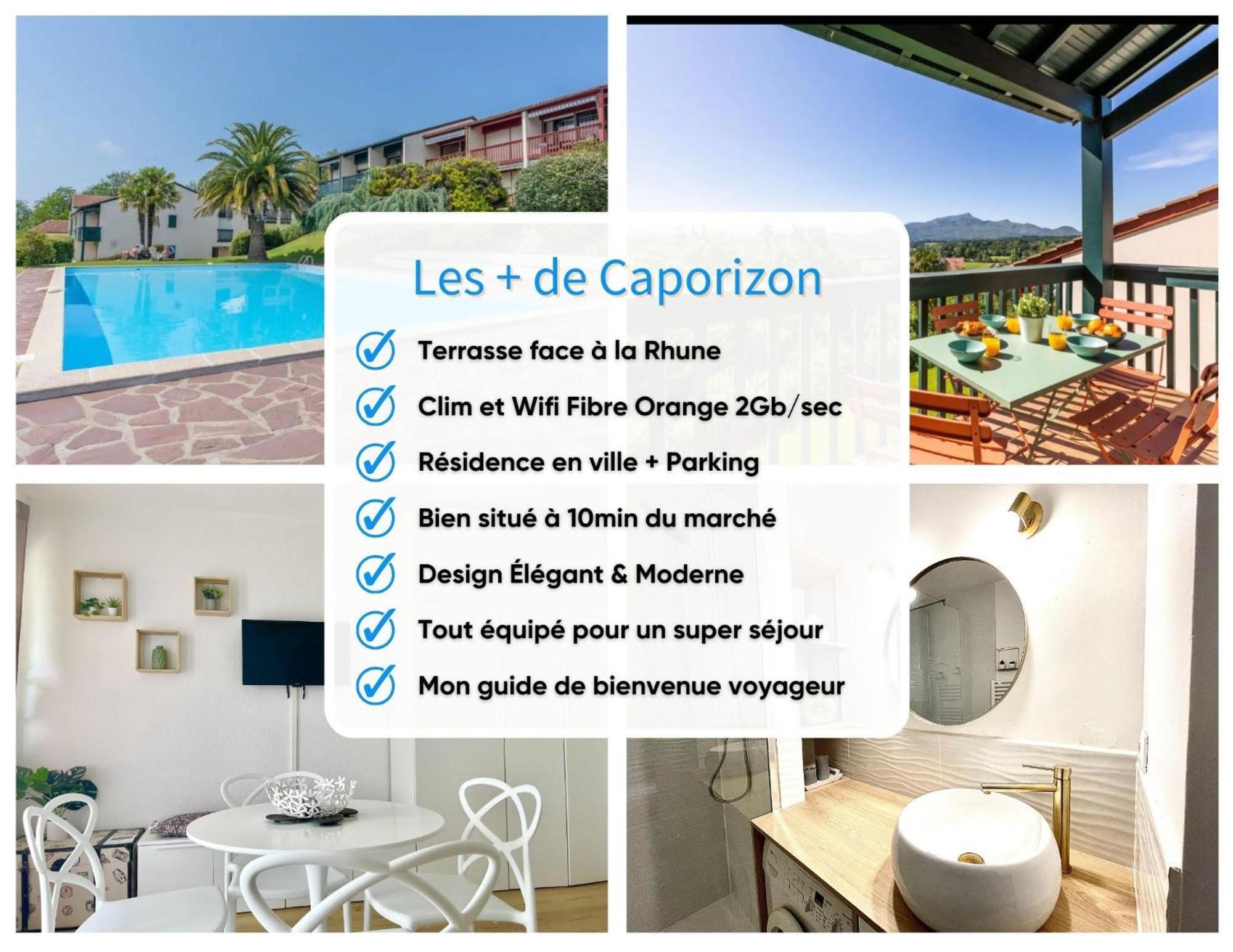 Appartement Caporizon-Baillenia-T1 Vue Montagne - Piscine St Jean De Luz à Saint-Jean-de-Luz Extérieur photo